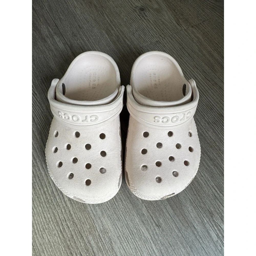 Crocs Kids Classic Clogs Light Pink C8 Toddler Slip On Sandals Shoes Girls